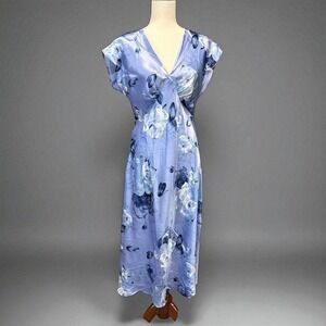Vintage‎ Y2K 90s Midi Babydoll Slip Dress Nightgown Fairy Whimsical Satin Medium